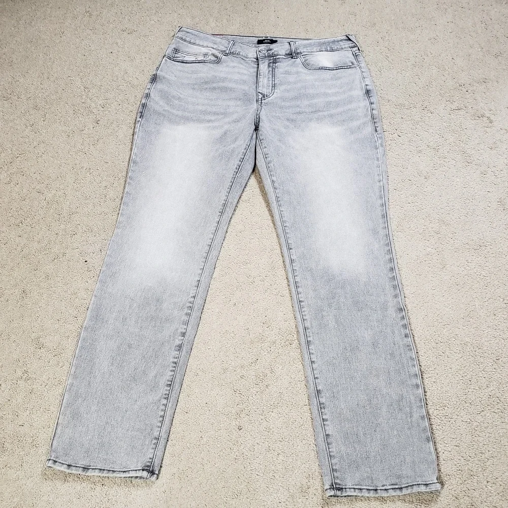 True Religion Jeans‎ Mens 36 (38x33) Gray Geno Relaxed Slim Stretch Denim Pants